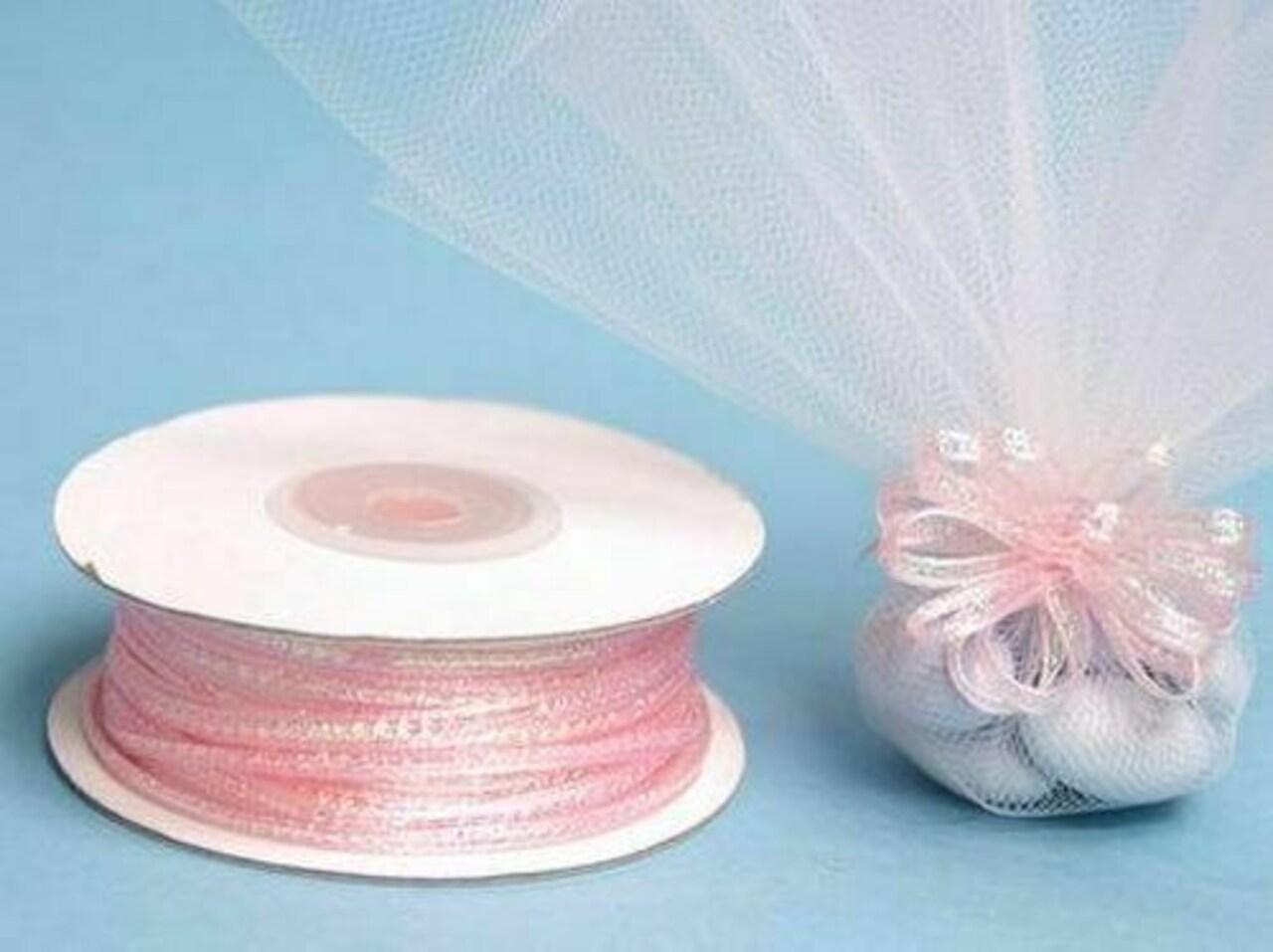 1/8" x 50 Yards Pull String Organza Ribbon for Wedding Decor and Favors